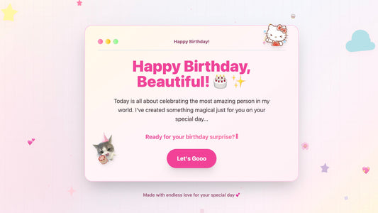 Cute Birthday Wish Customisable Link